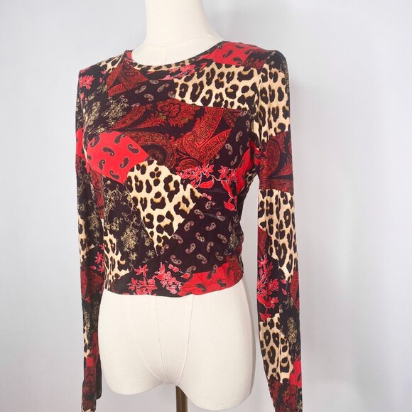 Patchwork Leopard & Paisley Sweater - Alice + Olivia - Picture 10 of 10